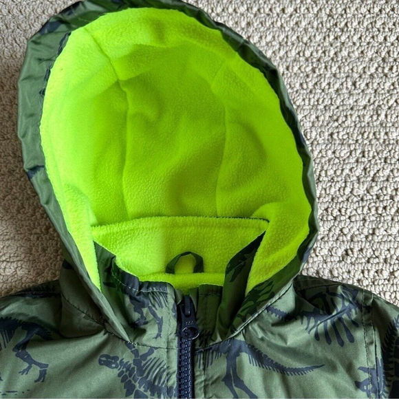 Carters Boys Dinosaur Fleece Rainslicker Rain Jacket Size 12M - Picture 6 of 7